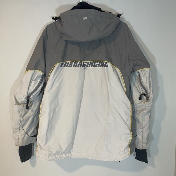 Fox Racing Winter Coat Parka Gray Black Men's M Snowmobiling Ski Hooded Jacket - Picture 6 of 15